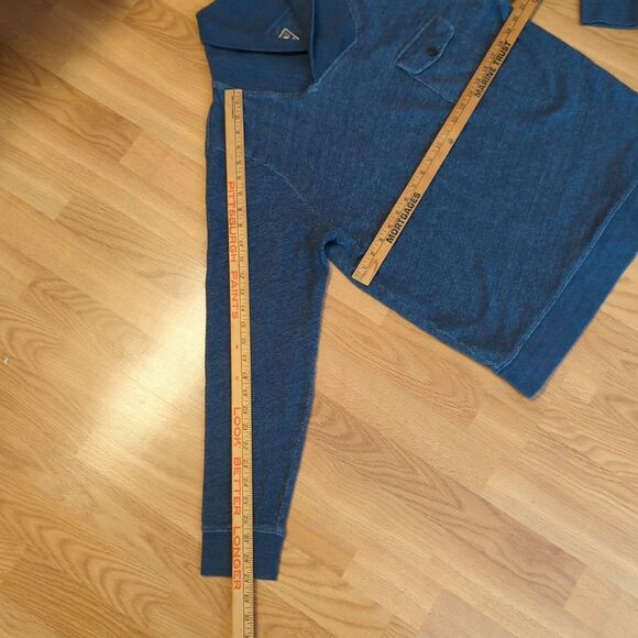 Pendleton Surf Pullover Sweatshirt Mens Large Blue Shawl Collar Beach - Picture 3 of 7